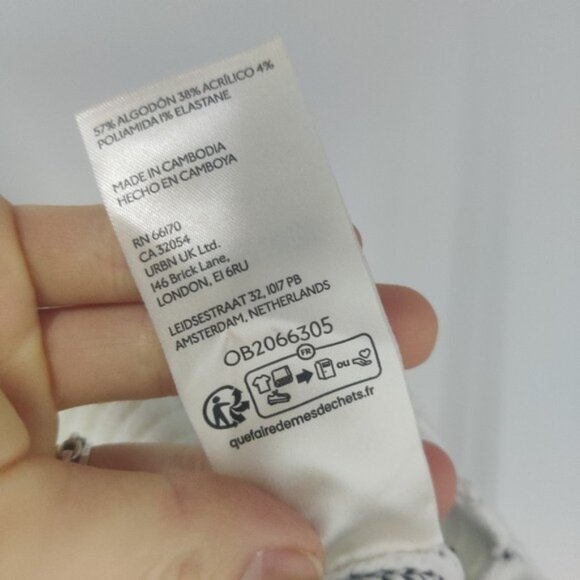 Free People Easy Street White Black Knit Vest NWOT-  XS - Picture 5 of 9